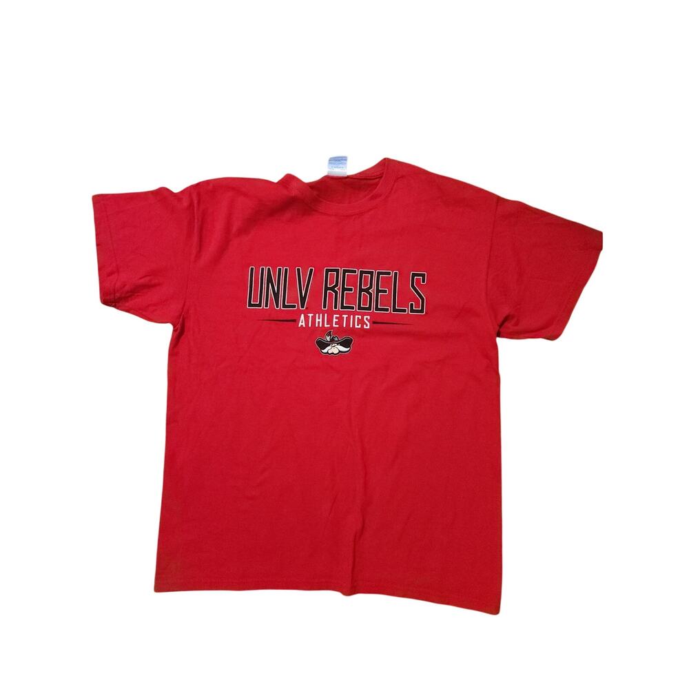UNLV Rebels Athletics Red T Shirt Mens Large Gildan NCAA College Las Vegas Tee